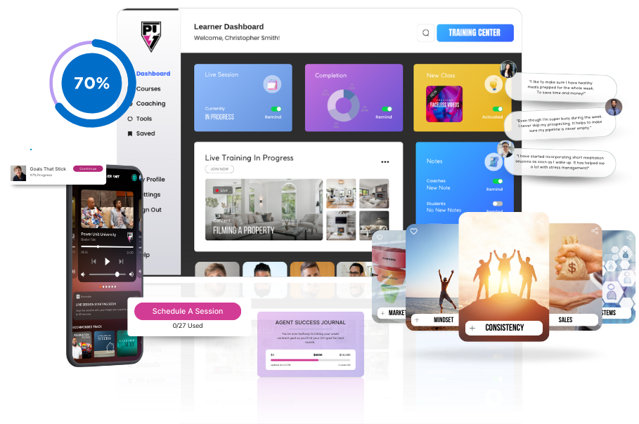 university dashboard ui